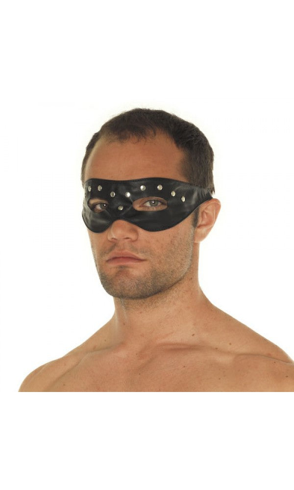 Leather Open Eye Mask With Rivets